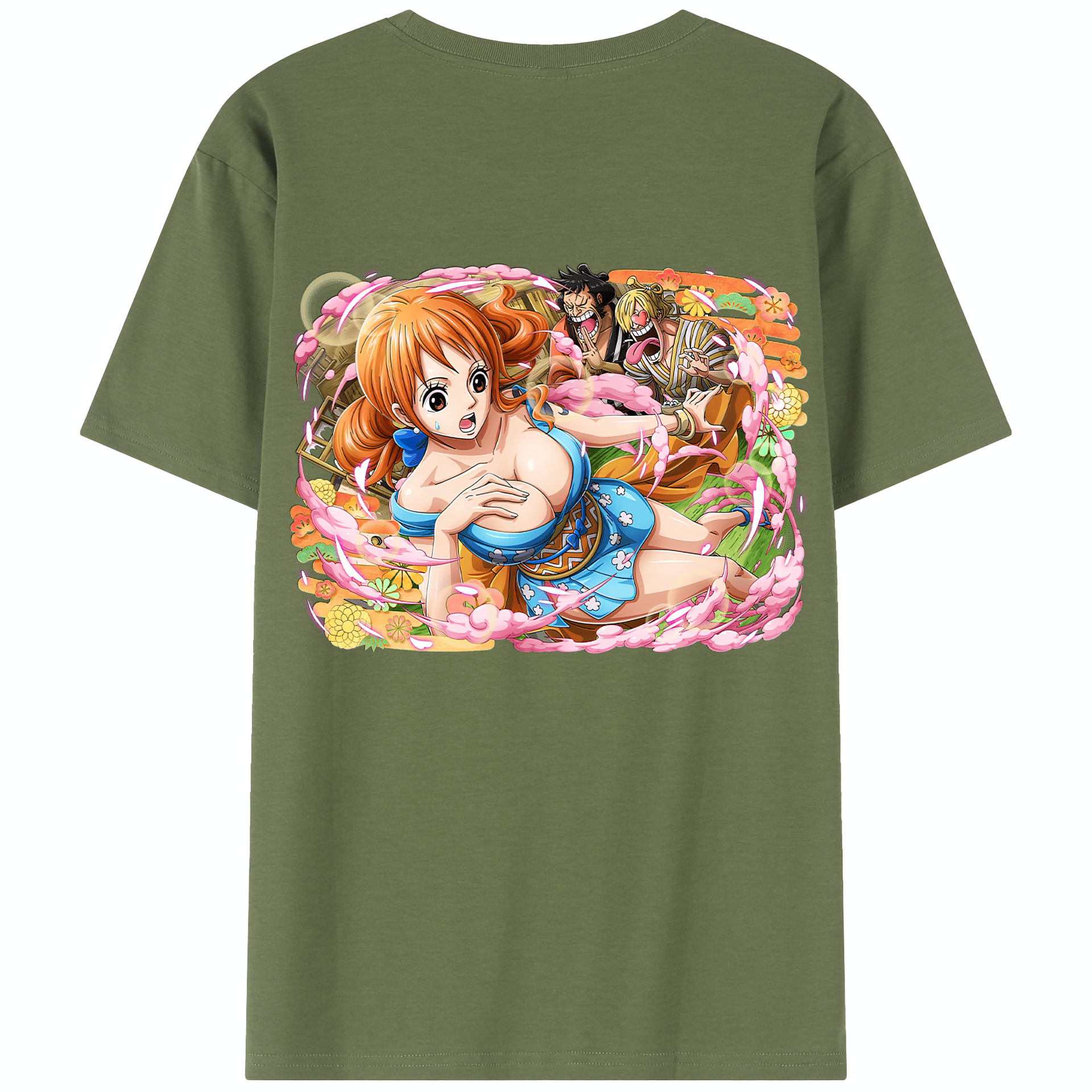 ワンピース ナミ ONE PIECE Nami 綿100％半袖Tシャツ（背面プリント）